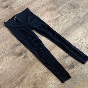 Express Black Ripped Leggings